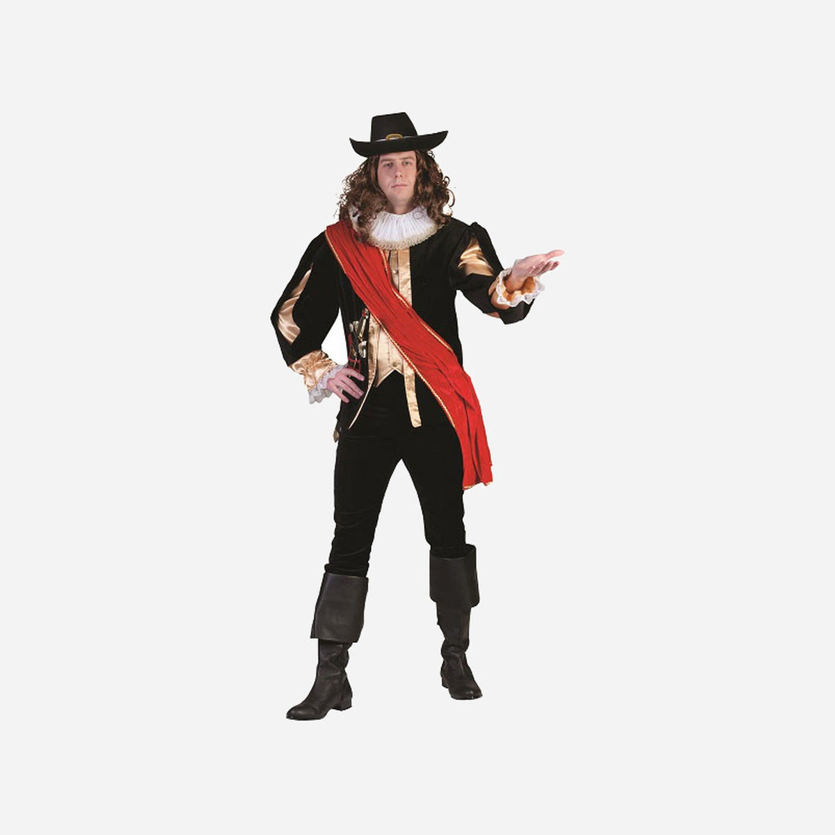 Déguisement de mousquetaire avec écharpe homme Taille M/L