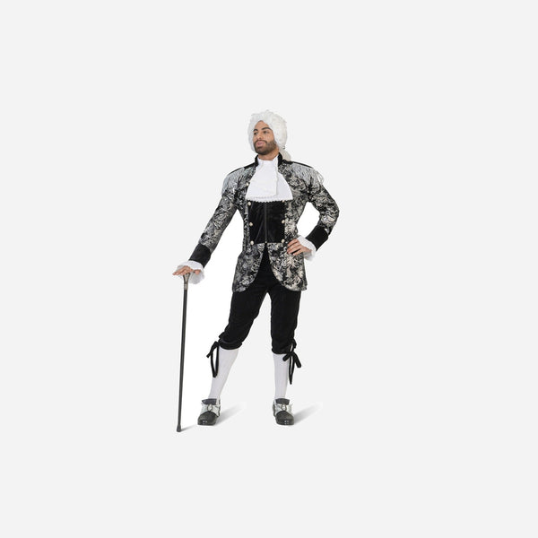 Déguisement baroque rococo argent homme 2 pièces