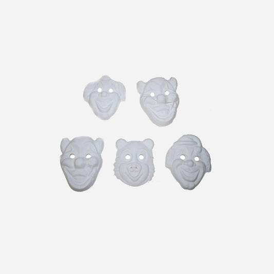 Masque coque à peindre pour enfant assorti
