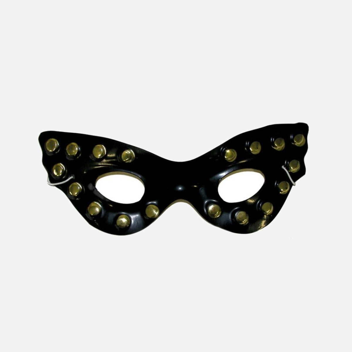 Masque loup clouté noir