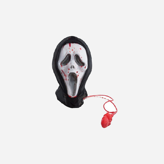 Masque cagoule scream avec faux sang