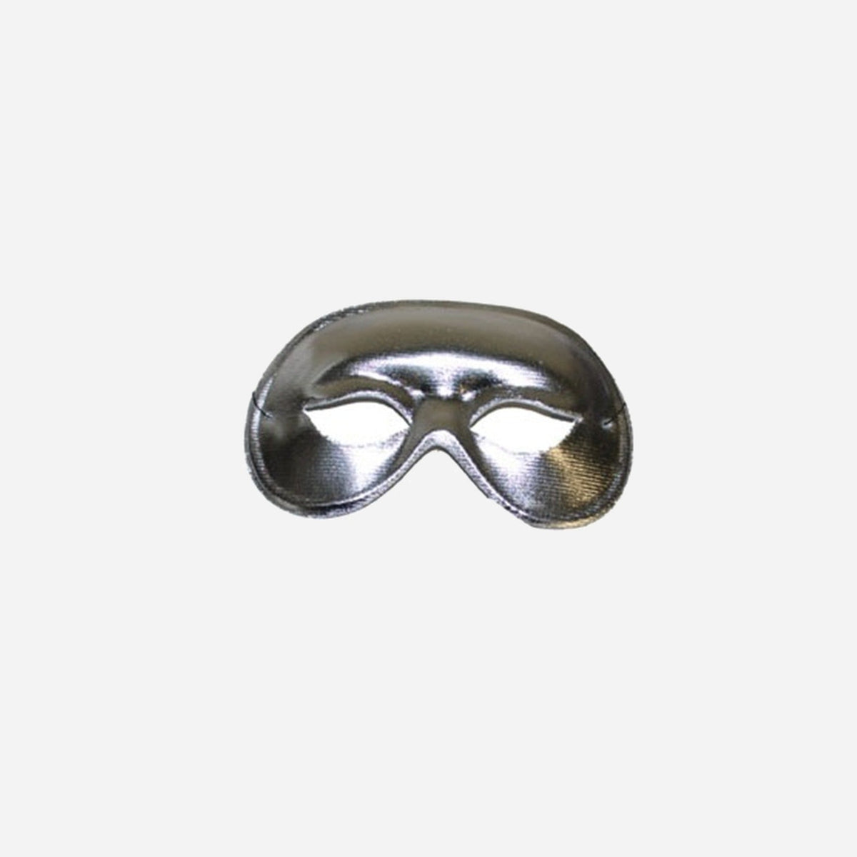 Masque loup arrondi argent