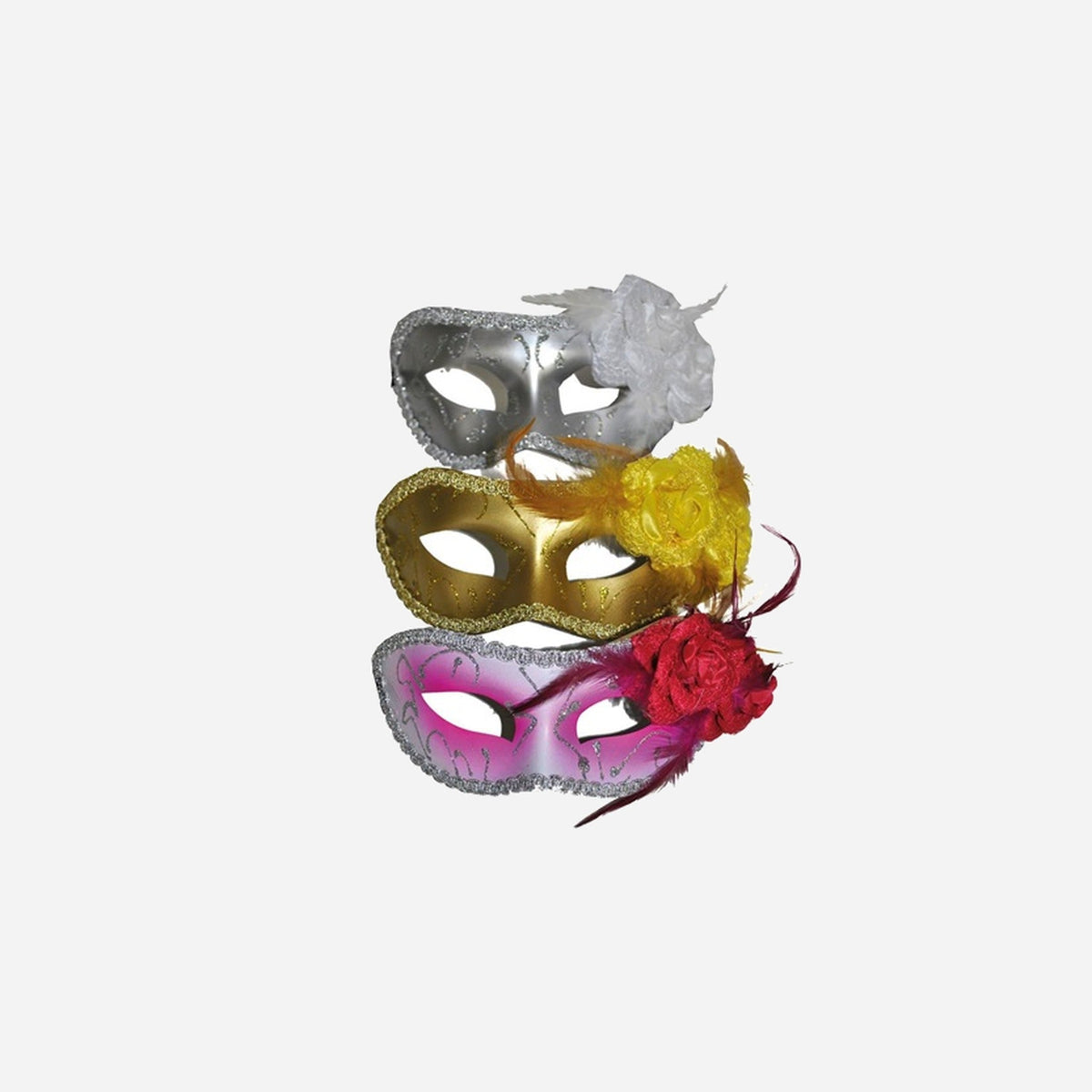 Masque loup avec rose