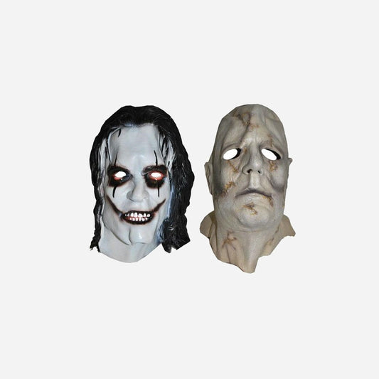 Masque latex de zombie cheveux noirs