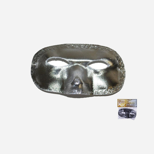 Loup arrondi avec ornements argent 17.5 × 9 cm