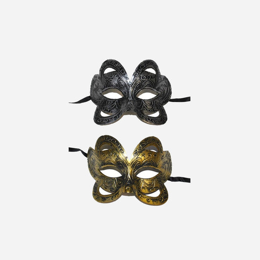 Masque ailes de papillon or/argent