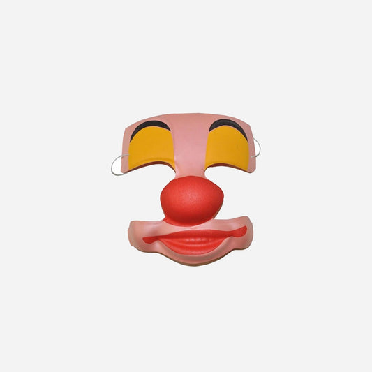 Demi masque de clown en mousse EVA 19.5x18.5 cm