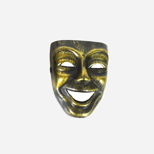 Masque coque souriant métallisé adulte 23 × 19 cm