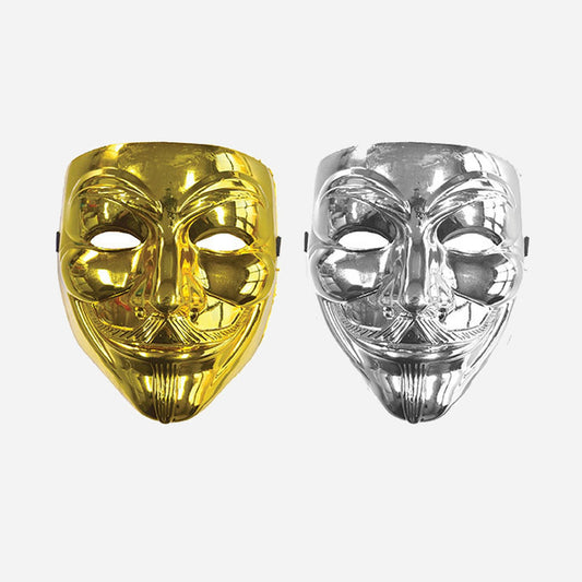 Masque anonyme brillant assorti