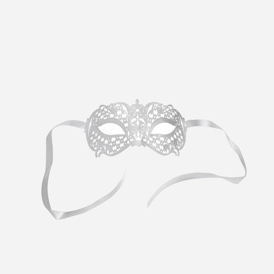 Masque loup luxe dentelle blanc adulte
