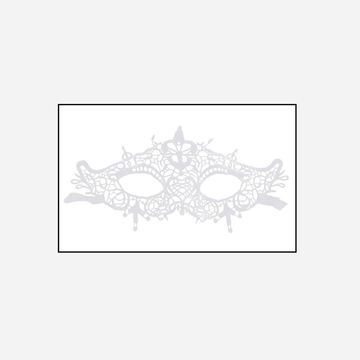 Masque loup luxe dentelle avec symbole 26 cm