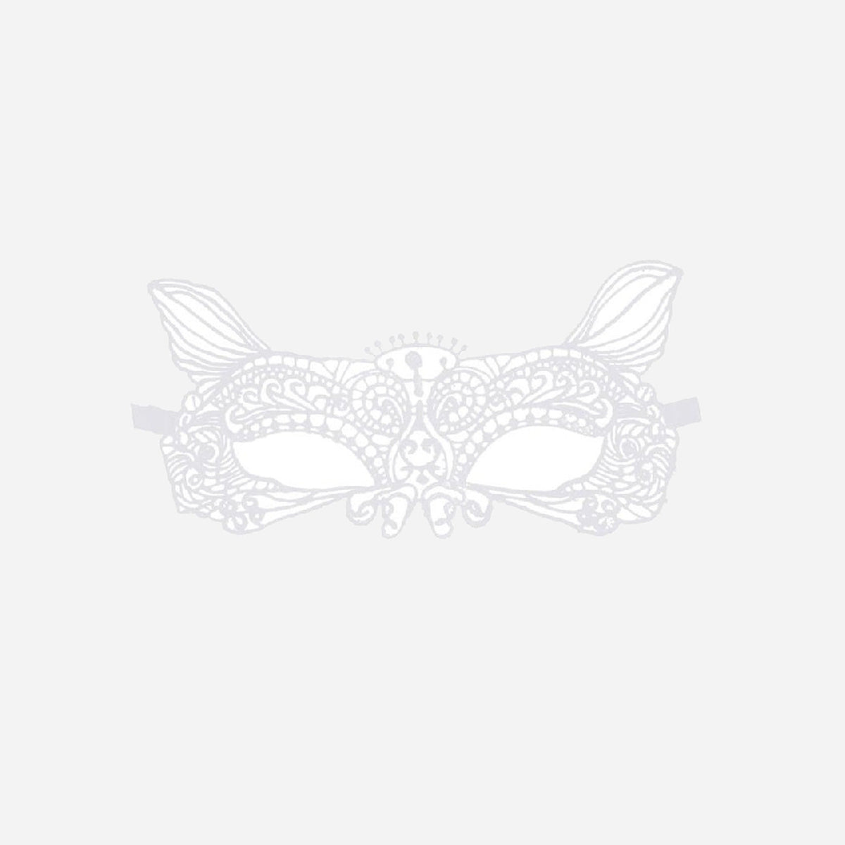 Masque loup luxe dentelle avec oreilles de chat
