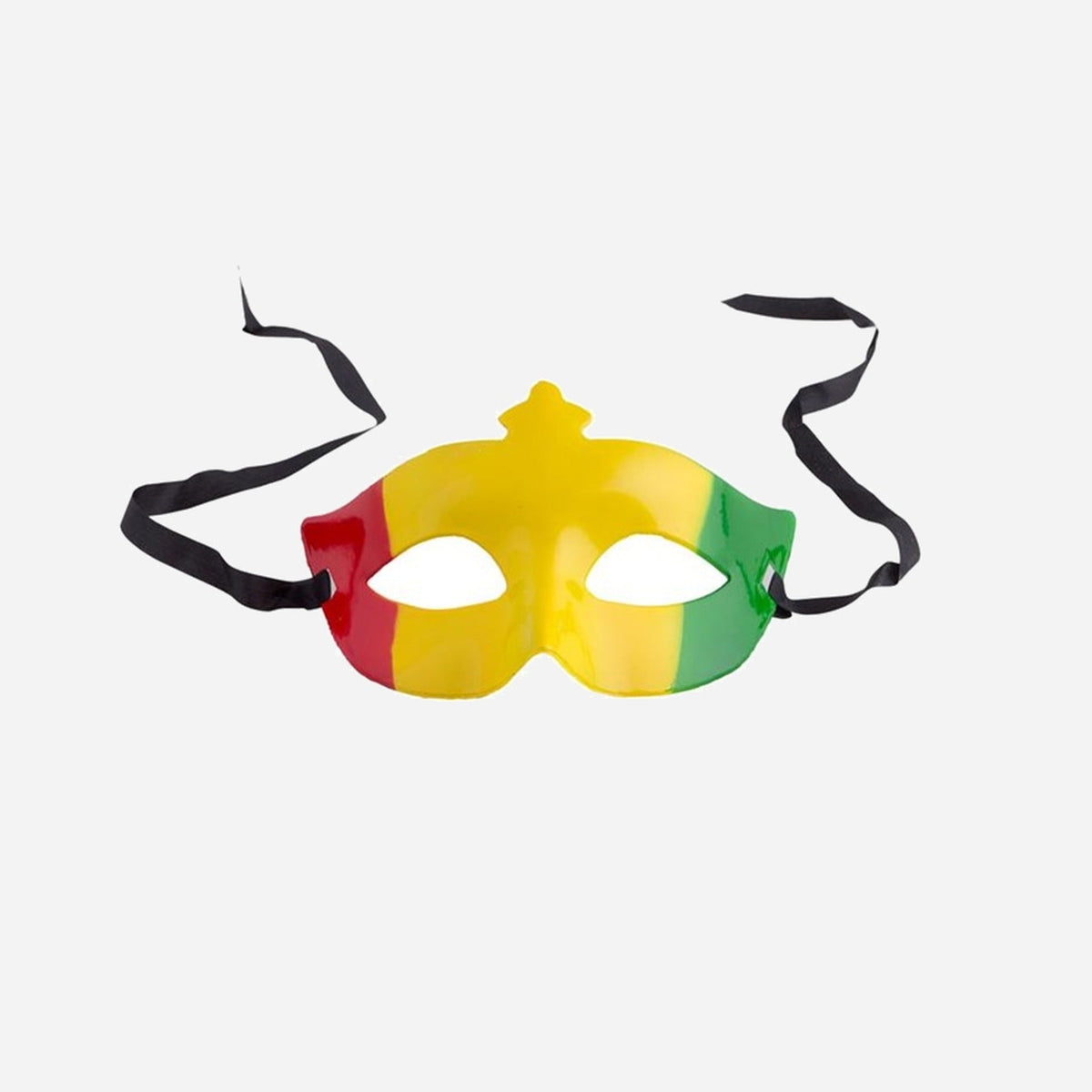 Masque loup carnaval rouge jaune vert adulte