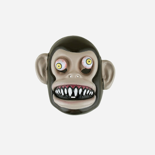 Masque coque de singe démoniaque avec yeux mobiles