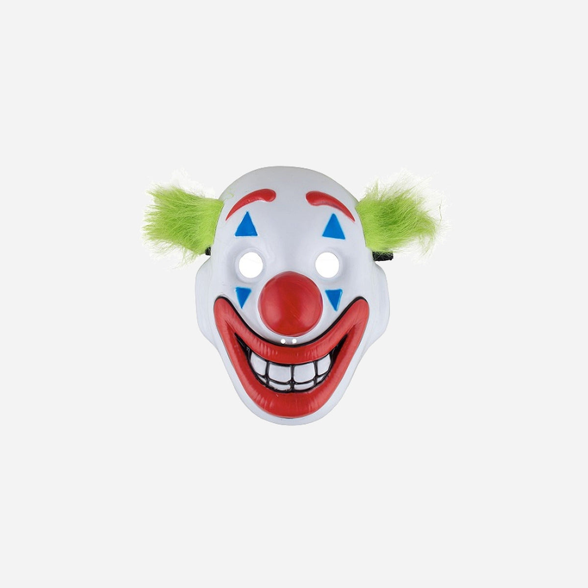 Masque coque de clown avec cheveux