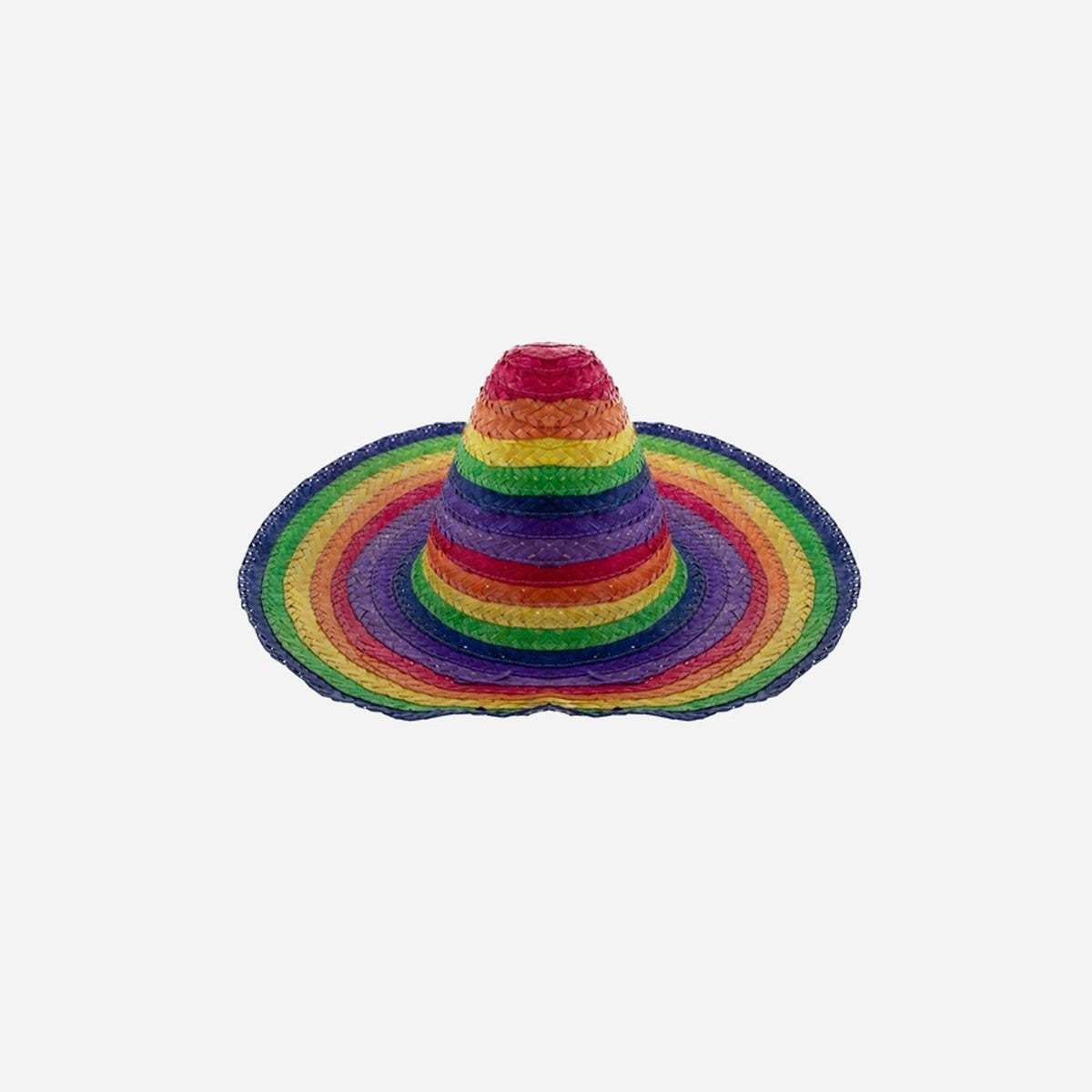 Sombrero en paille rainbow arc en ciel adulte 60 cm