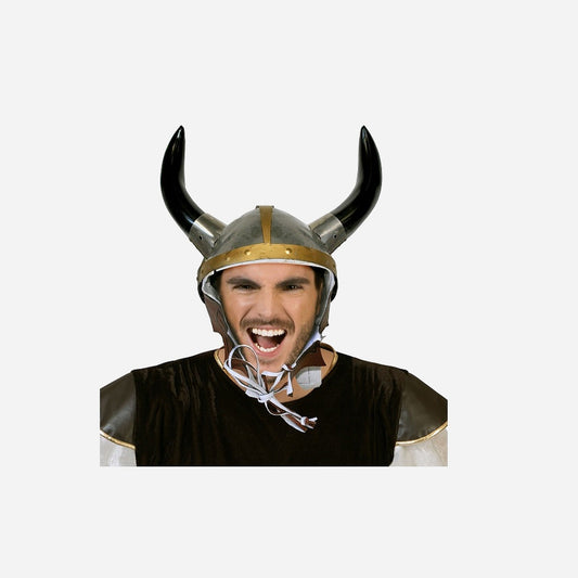 Casque viking gaulois en métal adulte 26 cm