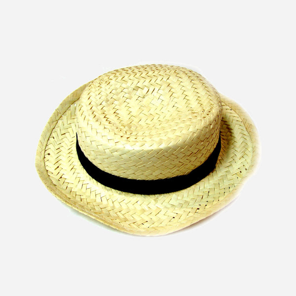 Chapeau de campagne canotier en paille adulte