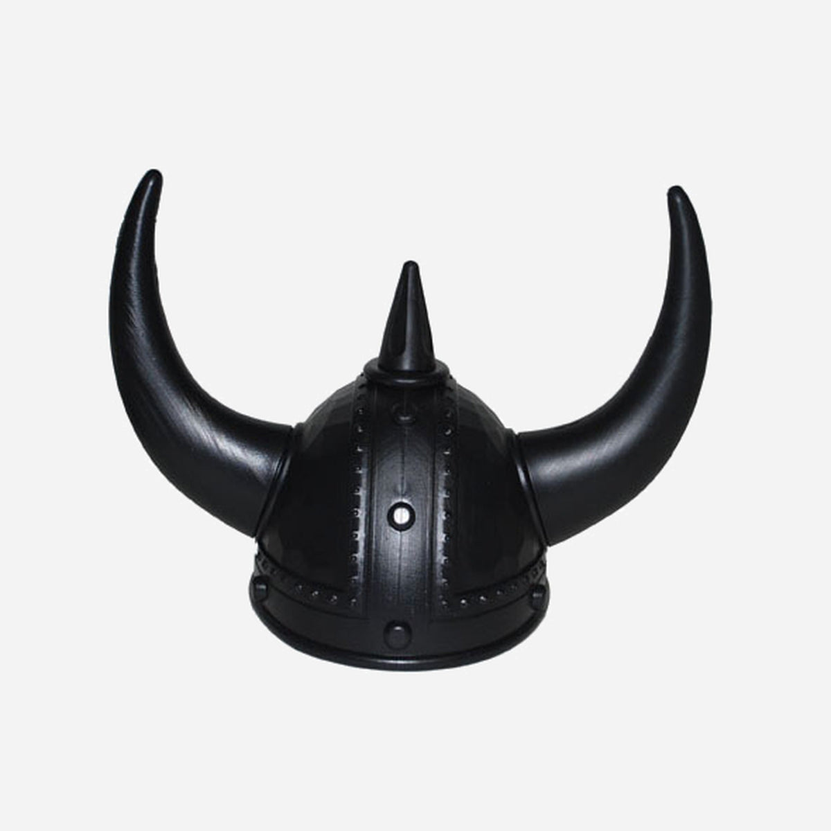 Casque de viking avec 2 grandes cornes noir