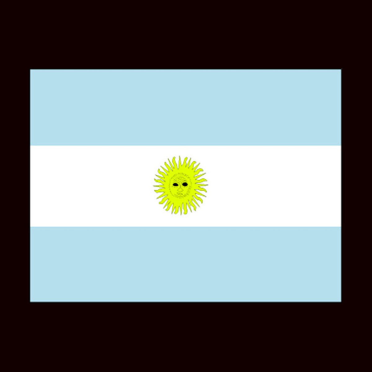 Drapeau Argentine avec blason 90 × 150 cm