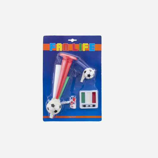 Set supporter Italie vert blanc rouge 3 pièces