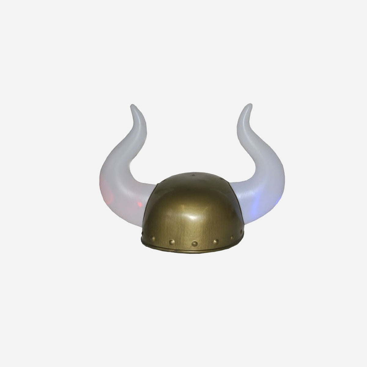 Casque de viking gaulois avec 2 grandes cornes lumineuses LED