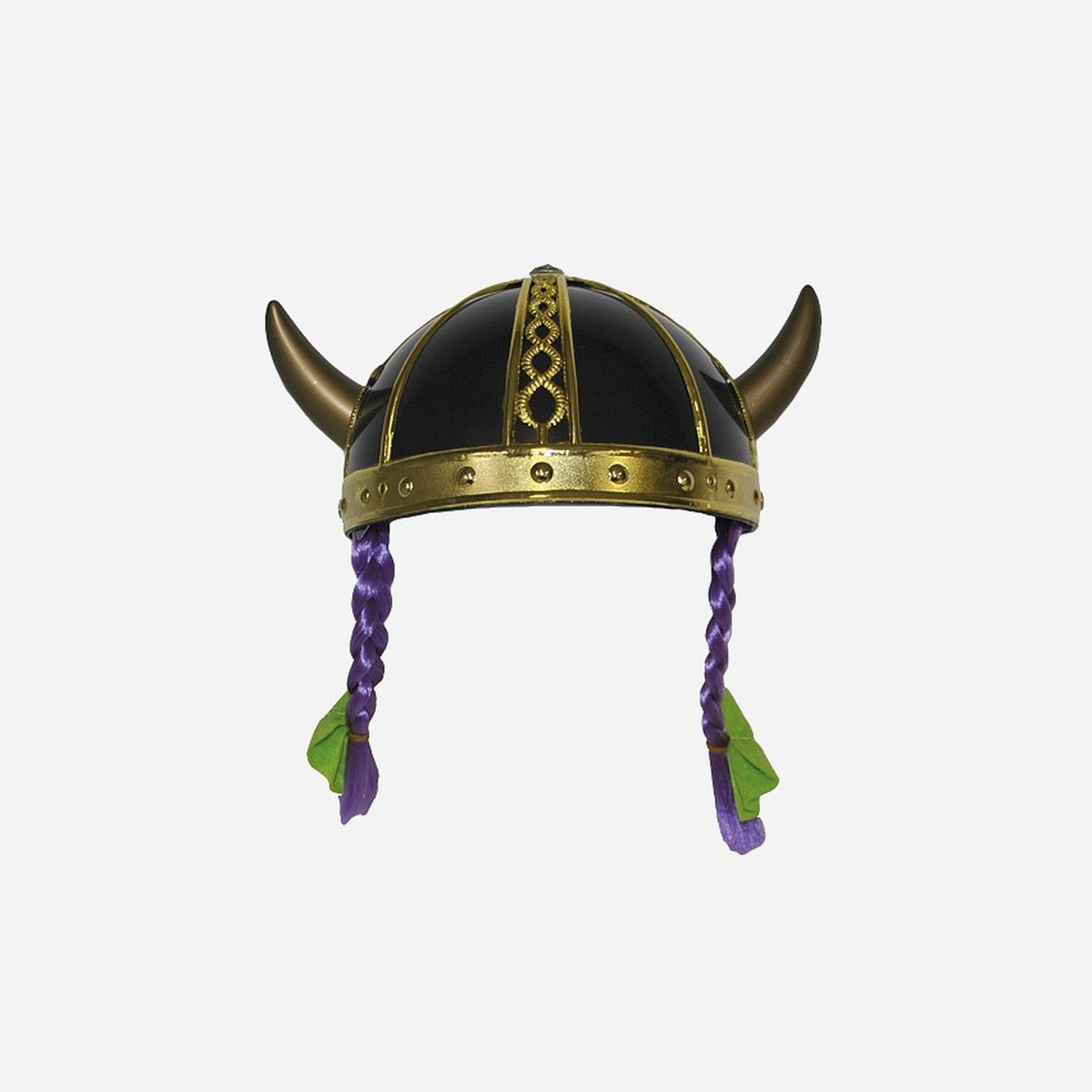 Casque viking gaulois avec nattes luxe adulte