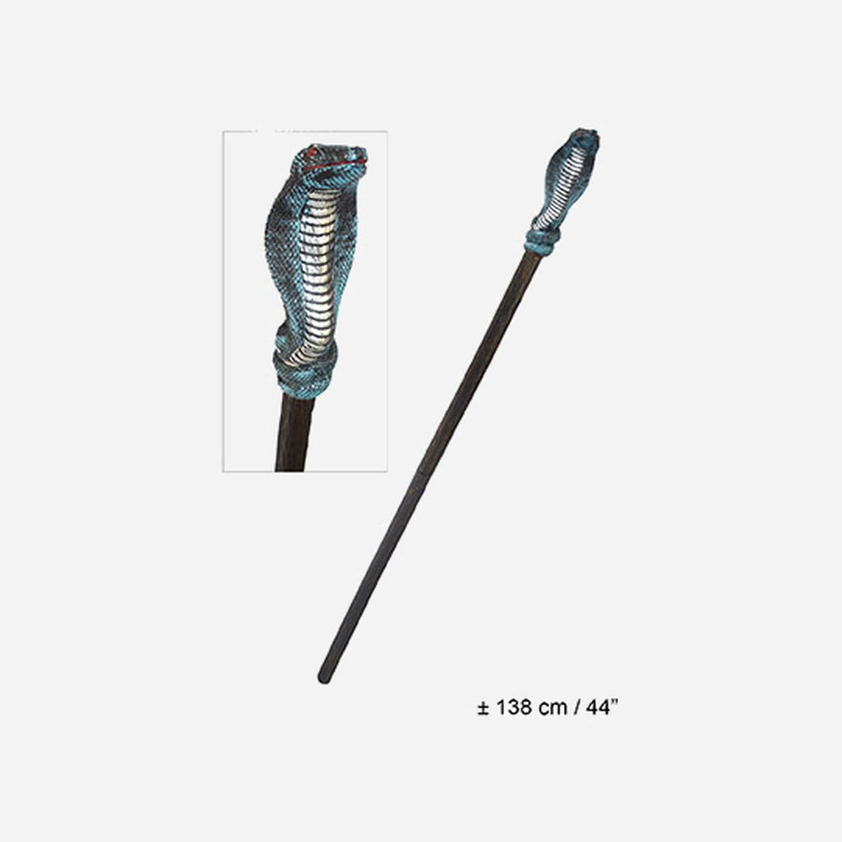 Sceptre égyptien avec tête de serpent 1m38