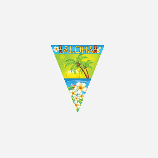 Guirlande 10 fanions Aloha océan 5 m