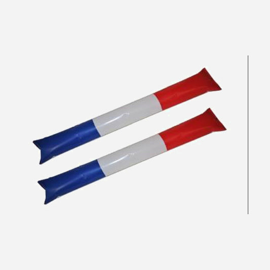 Paire de batons tap tap gonflables bleu blanc rouge france