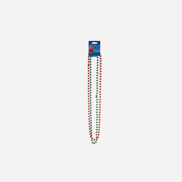Lot de 3 colliers italie vert blanc rouge 40 cm