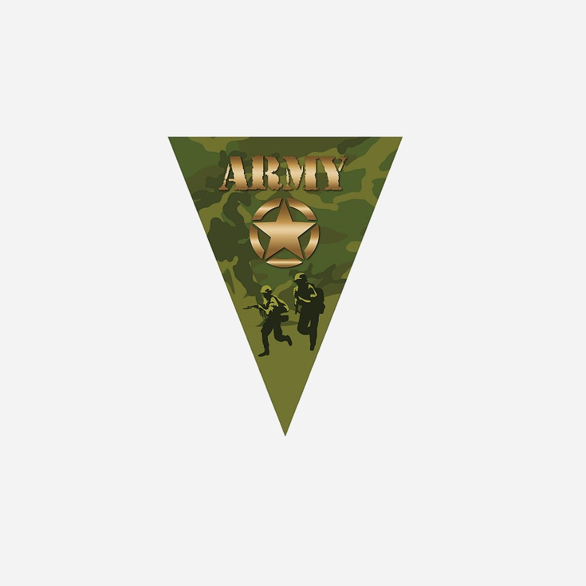 Guirlande 10 fanions motif "Army" 5 m