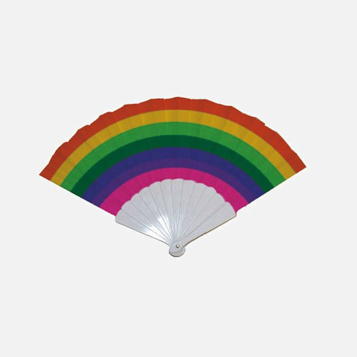 Éventail plastique rainbow 25 cm