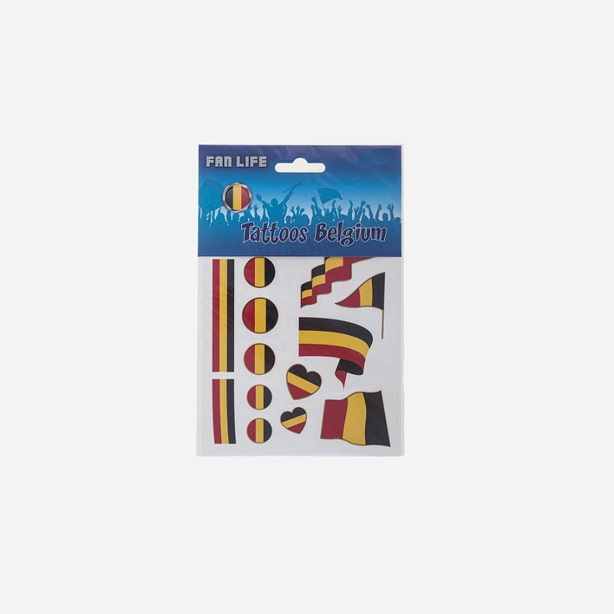 Lot de 17 tatouages noir jaune rouge belgique