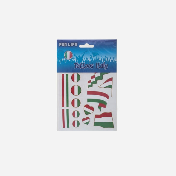 Lot de 17 tatouages vert blanc rouge italie