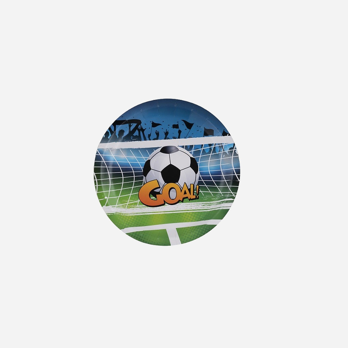Lot de 8 assiettes en carton motif "GOAL" 22 cm