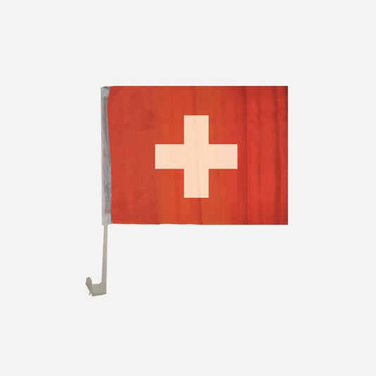 Drapeau pour voiture suisse 30 × 45 cm