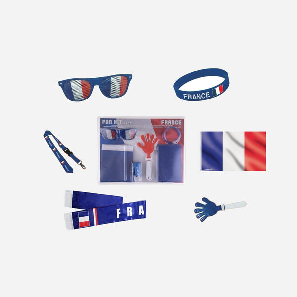 Kit supporter fan france 6 pièces