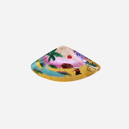 Chapeau chinois avec motifs peints adulte