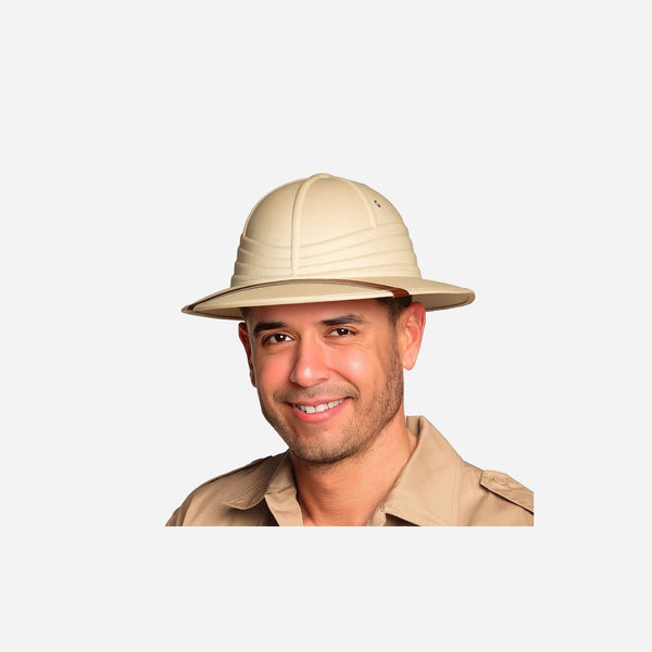 Chapeau colonial tropical beige adulte