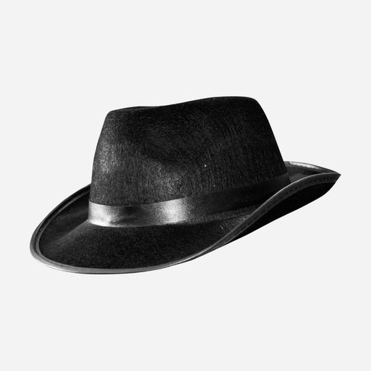 Chapeau Al Capone feutrine noir