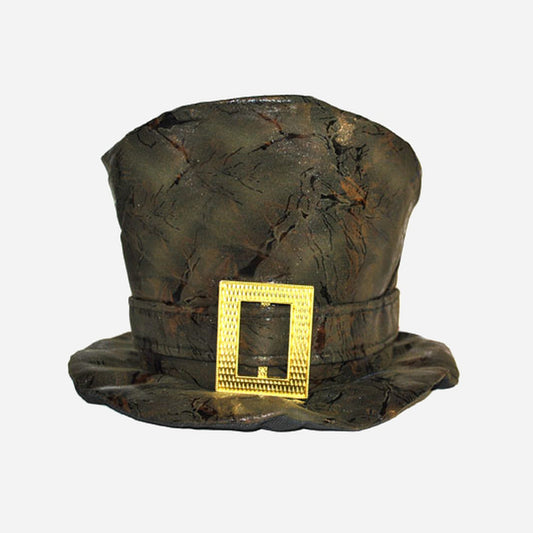 Chapeau baroque steampunk avec boucle dorée