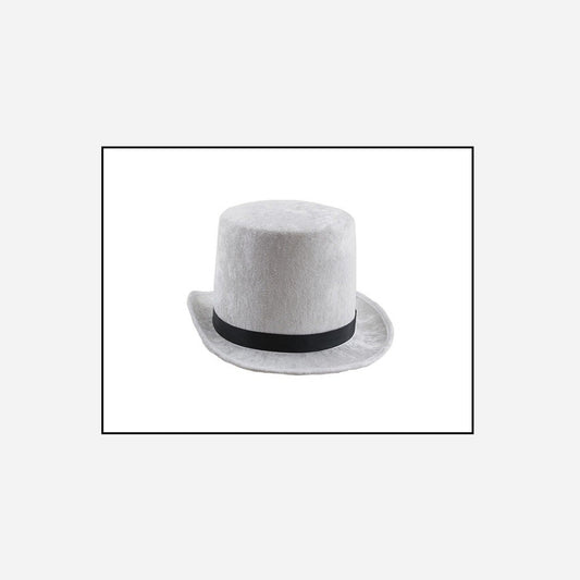 Chapeau haut de forme velours 15 cm