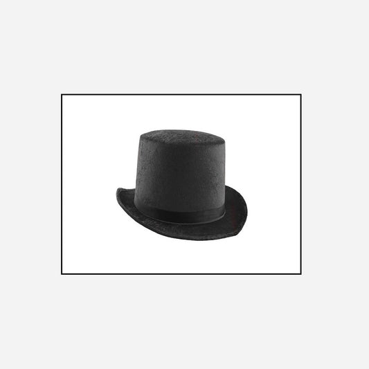 Chapeau haut de forme velours 15 cm