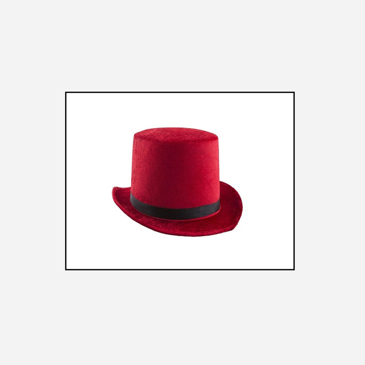 Chapeau haut de forme velours 15 cm