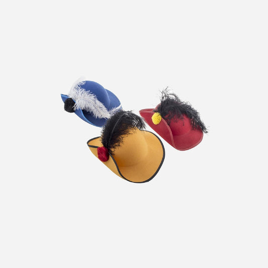 Chapeau à plumes avec pompon assorti adulte