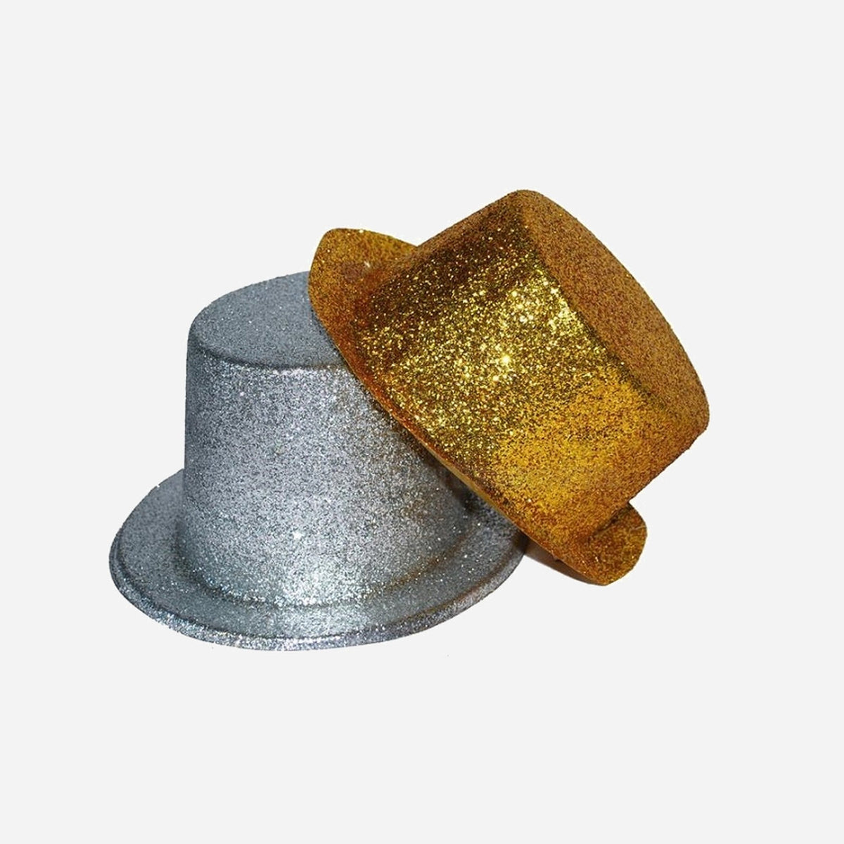 Chapeau PVC haut de forme à paillettes 12 cm