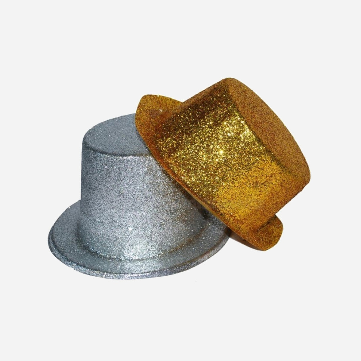 Chapeau PVC haut de forme à paillettes 12 cm