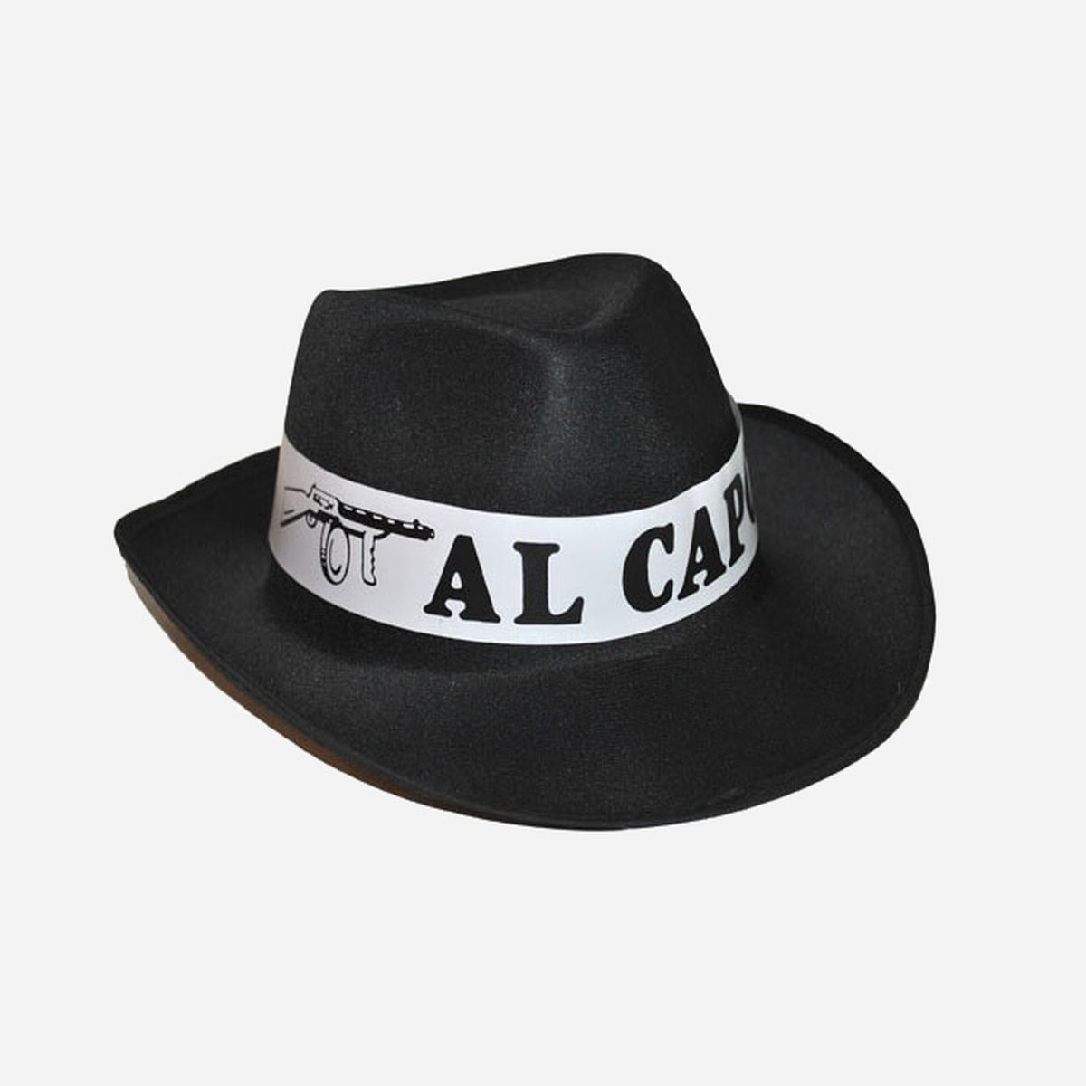 Chapeau feutrine inscription Al Capone noir