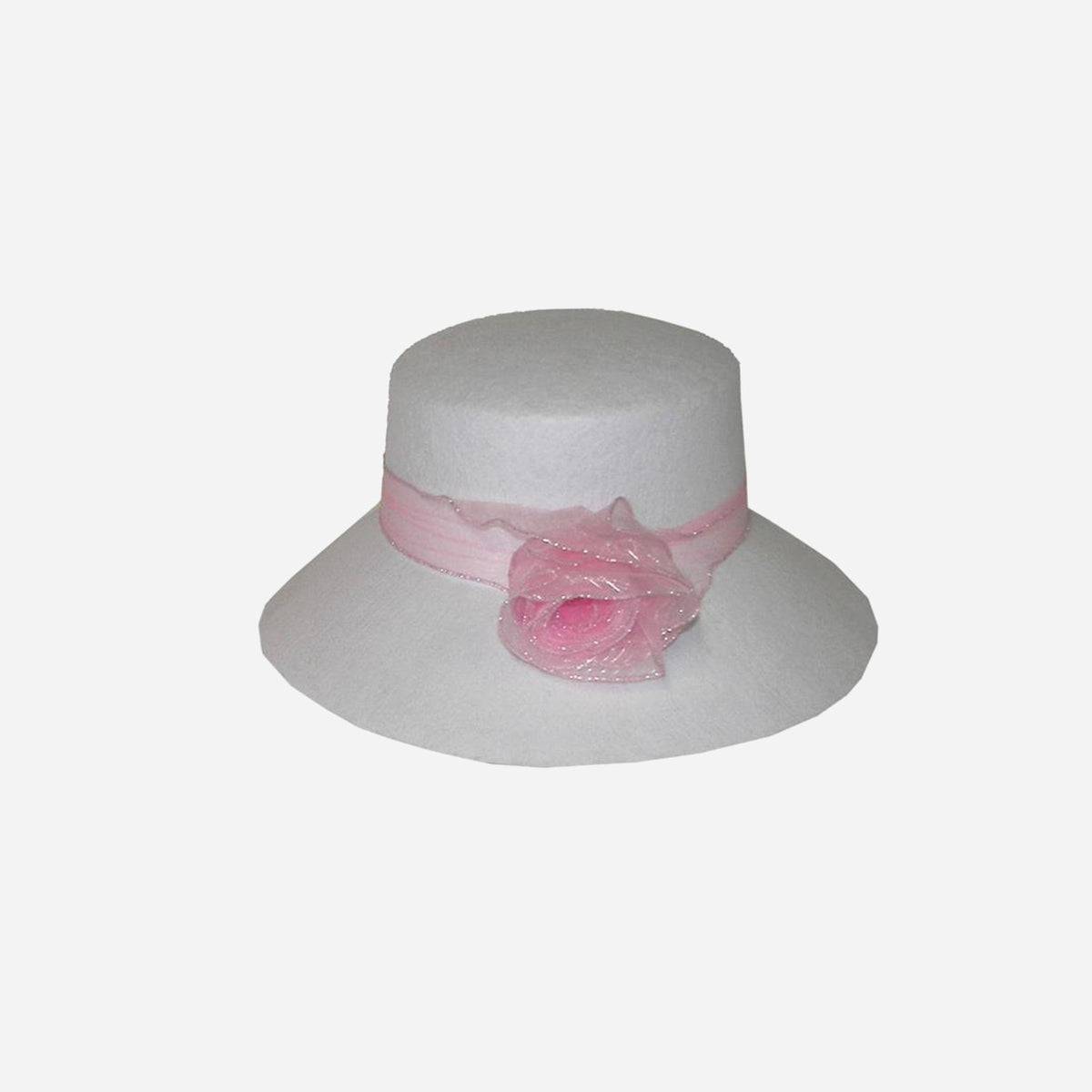 Chapeau de femme blanc avec noeud